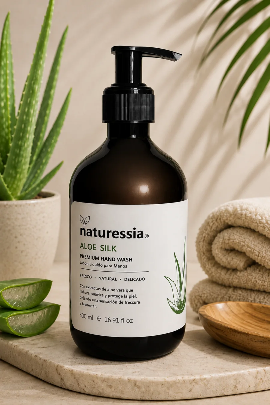 Jabón líquido Naturessia Aloe Silk